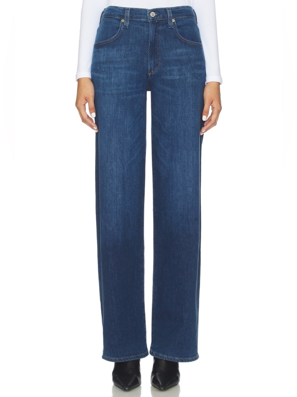 Annina Straight Leg Jeans in Pierre- Dark Blue